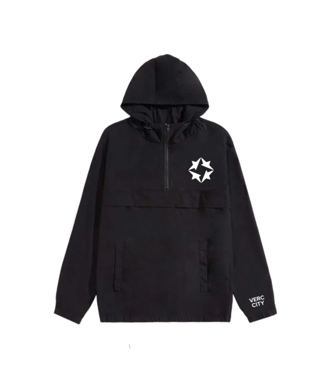 QUADSTAR 1/4 ZIP WINDBREAKER BLACK