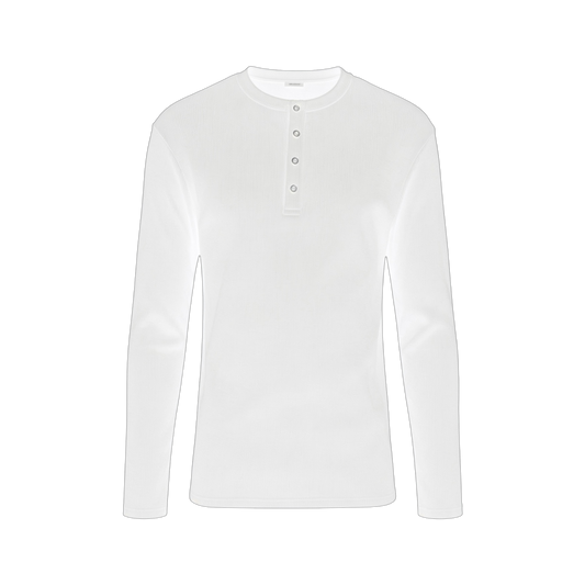 SEIJIN LONG SLEEVE HENLEY T-SHIRT