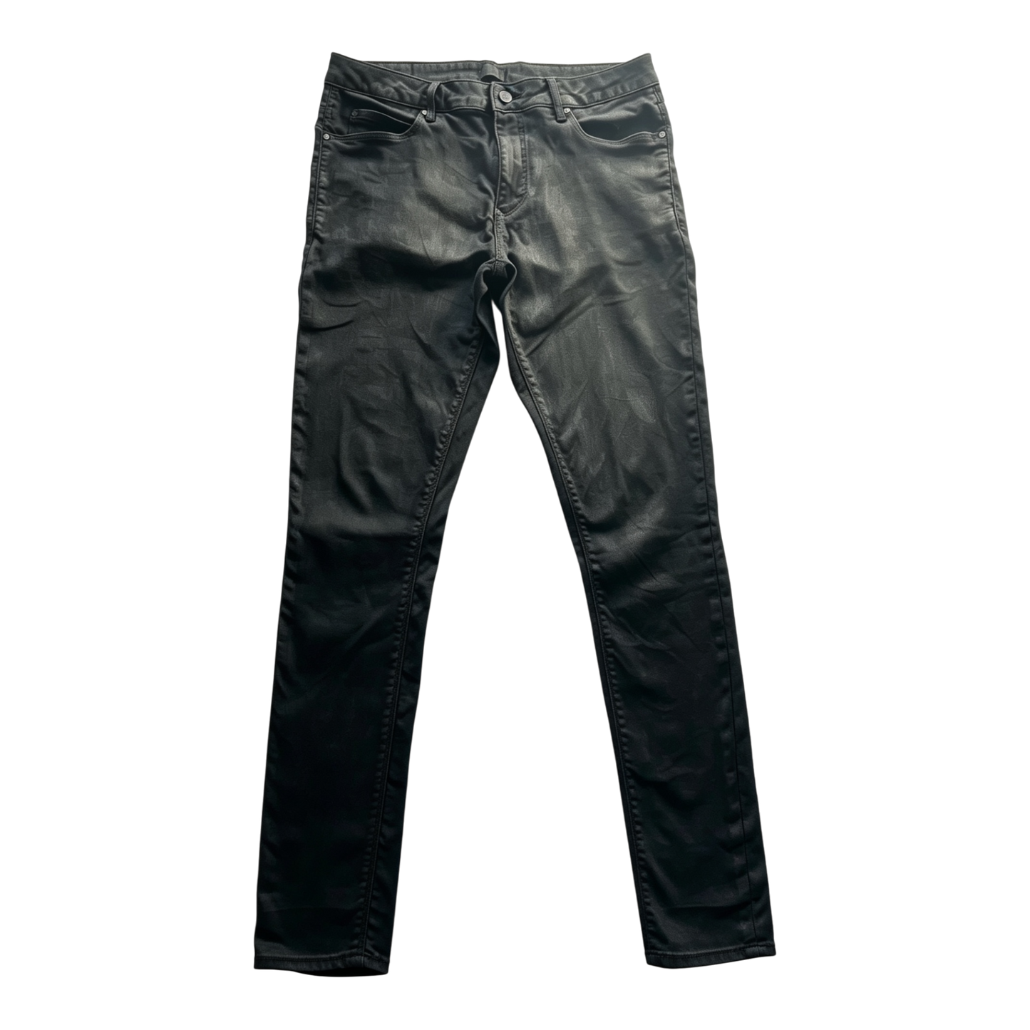 WAXED SKINNY DENIM BLACK