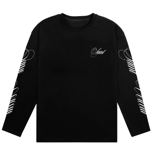 LOS VERC CURSIVE LONG SLEEVE BLACK