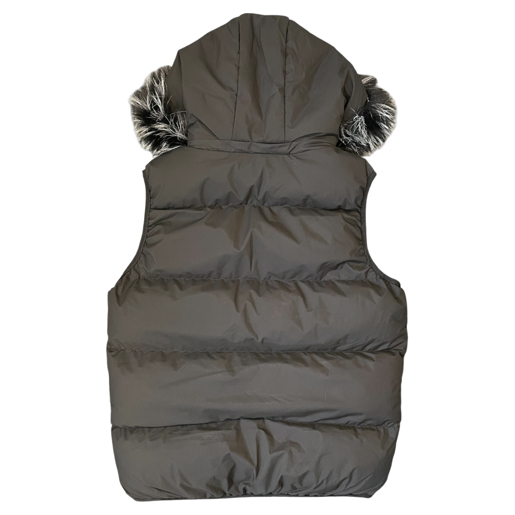 LOS VERC CINDER FAUX FUR GILET BLACK