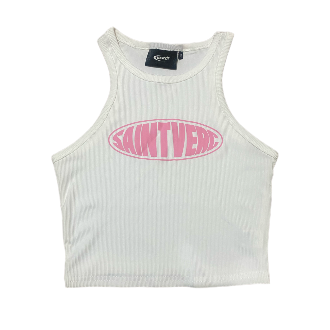 DISTORT CROPPED TANK TOP PINK